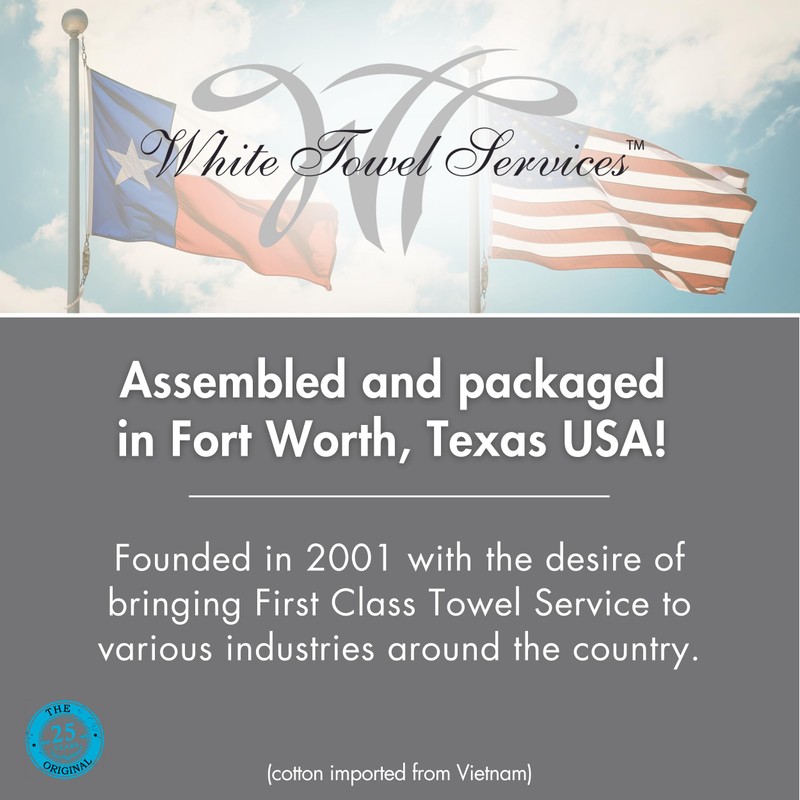 WT WHITE TOWEL SERVICES 9"x 9"inch Moist Cotton Towel Individually