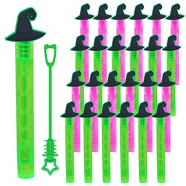24Pcs Hat Shape Bubble Wands - Reusable Pink and Green Bubble Wand with Hats, Mini Bubbles Themed Party Decor for Bubbles Party Favors