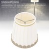 SENECESLI Table Lamp Shade, 6Pcs Universal Minimalist, White/Beige, Fabric, Clip-On,