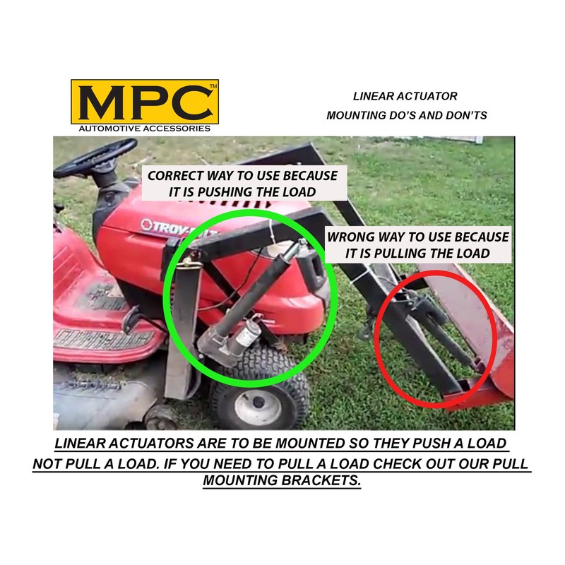 MPC 6 Inch Linear Actuator Kit:12-v w/ 225 lbs max