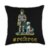 Funny Referee #Referee Dog Whistle Throw Pillow