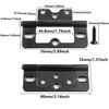 bociloy 6Pcs 3 Inch Non-Mortise Hinge, Black Bifold Door Hinges