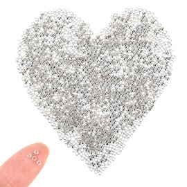 Pack of 2000 Crimp Beads 2 mm Round Crimp Beads Smooth Round Charm Bead Crimp End Spacer Stopper Beads Crimp End Spacer Beads for Earrings Necklace Pendant DIY Jewellery Making (Silver)