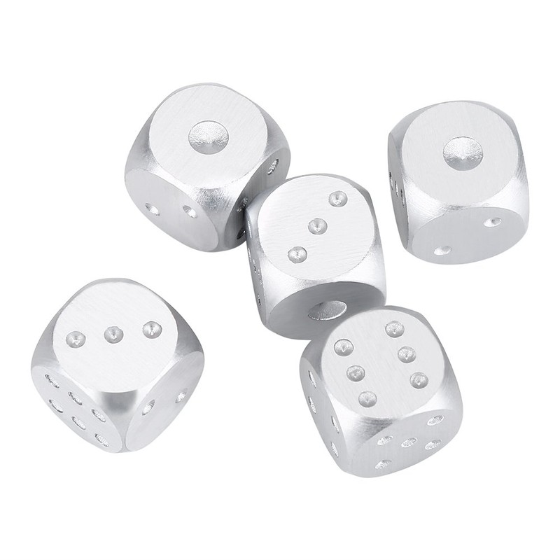 Silver Dice, Silver Dice, Polyhedral Dice Set, Metal Dnd Dice
