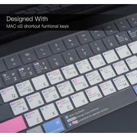 CaseBuy CaseBuy MacBook Air 15 inch Keyboard Cover Shortcuts for 2025-2023 MacBook Air 15.3" with Apple M4 M3 M2 Chip A3241 A3114 A2941 MAC OS Shortcut Hot Keys Keyboard Protector