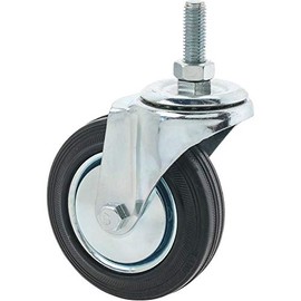 Steelex D2543 Threaded Swivel Industrial Hooded Caster, 4-Inch, Black