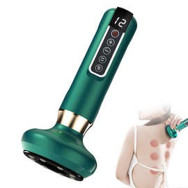 recgovt Handheld Cellulite Massager - 3 in 1 Vacuum Cupping Set, 12 Suction Modes, One-Touch Pressure Release, Vacuum Massager Green
