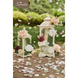 Serwalin 300Pcs Silk Rose Petals Artificial Flower Petals for Christmas Weddings Fake Rose Lotus Pink Petals Proposal for Wedding Basket Aisle Runner Bridal Shower (3 Color Mixes)