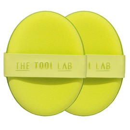 THE TOOL LAB Happyrim Aqua Puff - Korean Olive Young Makeup Puff Sponge for Liquid Foundation Cushion Shading Blusher, 100% Pure Rubycell for EXTREME Moisterizing Fitting - 2.9 inch