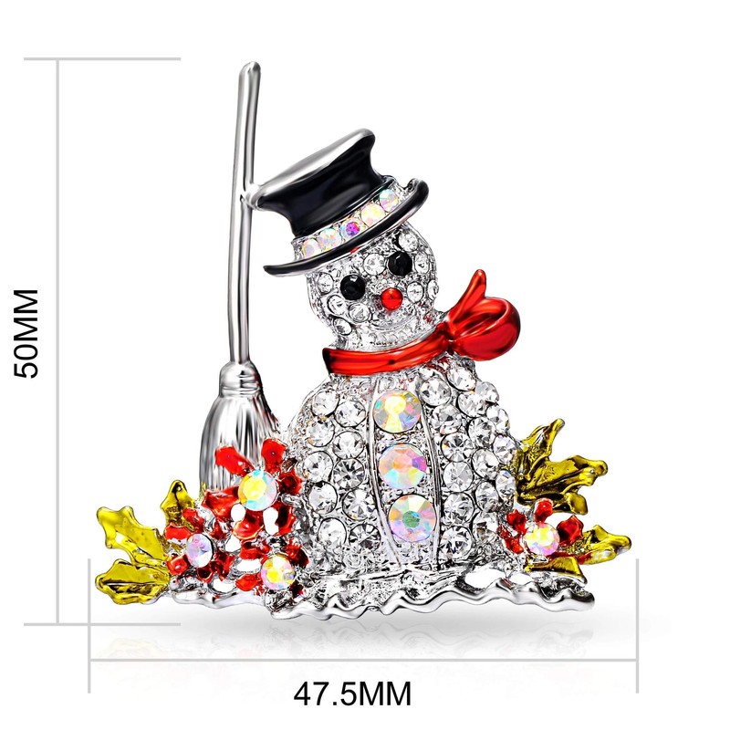 Philip Jones Snowman Christmas Brooch