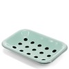 Two-Part Enamel Soap Dish - Green
