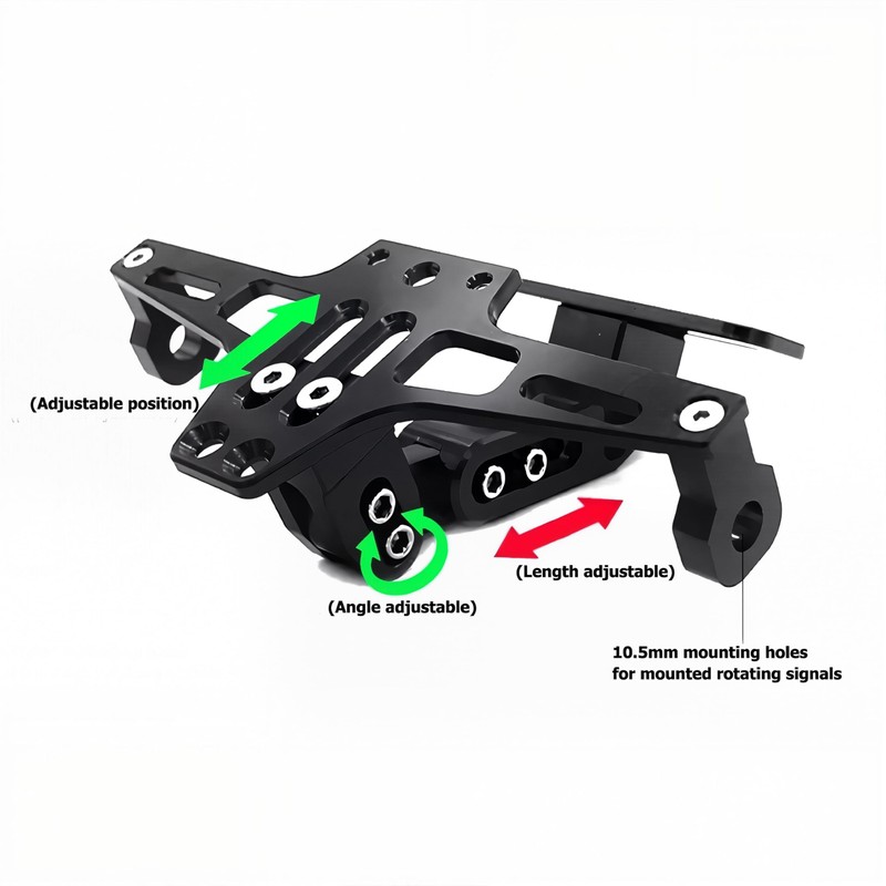 Motorcycle License Plate Holder with Left/Right Turn Light Motorcycle License