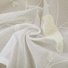 VOGOL White Rod Pocket Sheer Valance, Solid Window Treatment Kitchen