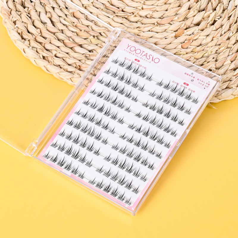 YOOTASIO False Eyelashes, No Glue Required, 1 Second Eyelashes, High