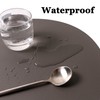 Wipeable Placemats and Coasters Leather Table Mats Waterproof Heat-Resistant Easy