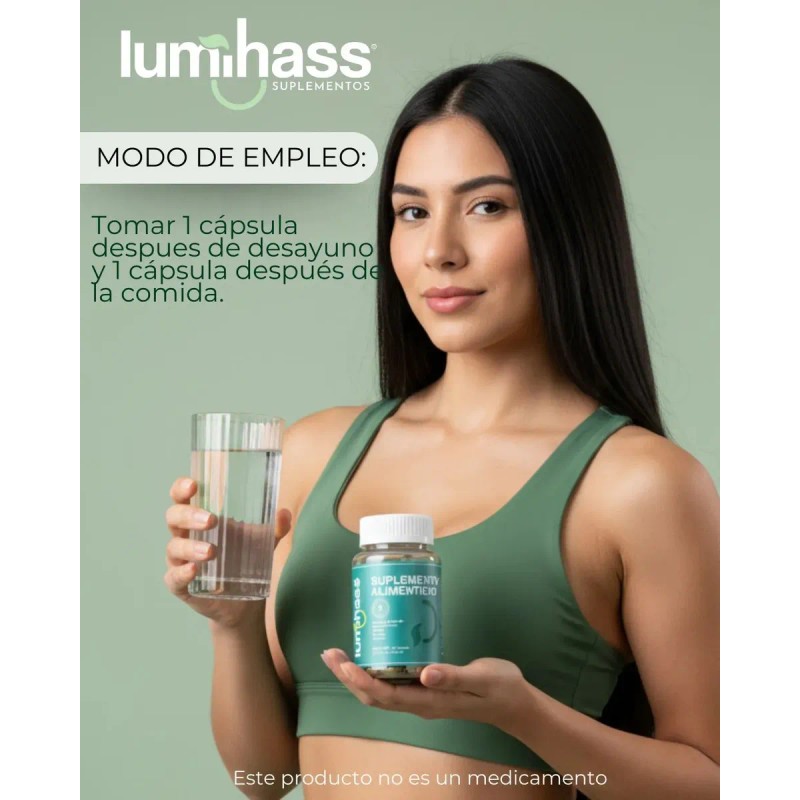 Détox Lumihass Base Verde Jengibre Mango Africano Guaraná Extracto Aguacate