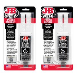 J-B Weld Plastic Bonder Black 25ml Syringe - 2 Pack (50139-2), 25 ml - 2 Pack