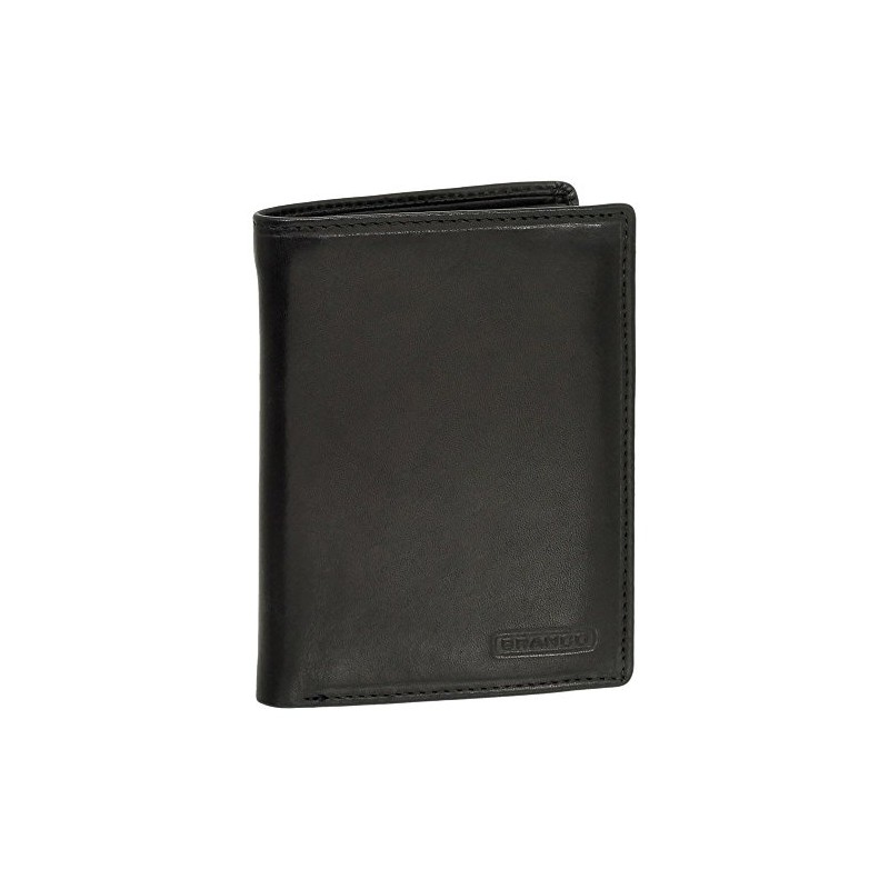 Leather ID Card Holder with Note Compartment, Black, Brown, Natural,