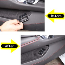 Sekhyna Trunk Switch Button Cover Trim Compatible with Corvette C8 Stingray 2020 2021 2022 2023 Real Carbon Fiber/ABS 1PCS.C8 Interior Decorative Accessories (Real Carbon Fiber, Black Carbon)