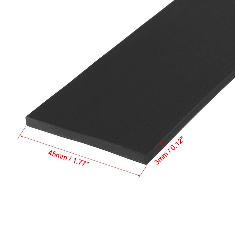 sourcing map Solid Rectangle Rubber Seal Strip 45mm Wide 3mm