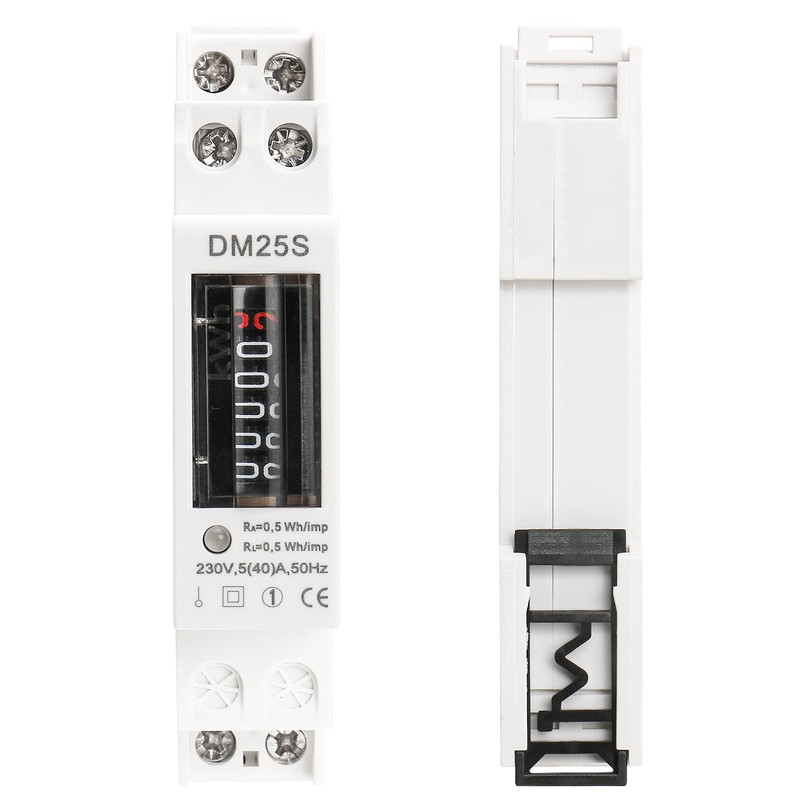 Baomain 1-Module DIN Rail Energy Meter 5(40) A 220–230V 50Hz