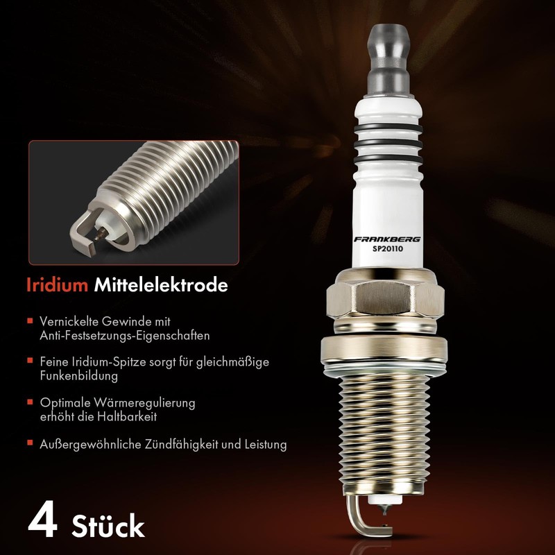 Frankberg 4x Spark Plug Spark Plugs Compatible with A.v.e.n.s.i.s Station