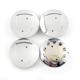 RhinoTuning4PCS 77mm Wheel Center Caps for Wheel Rim Center Cover OD: 3.03"(77 mm) ID: 2.36"(60 mm) Chrome Sliver