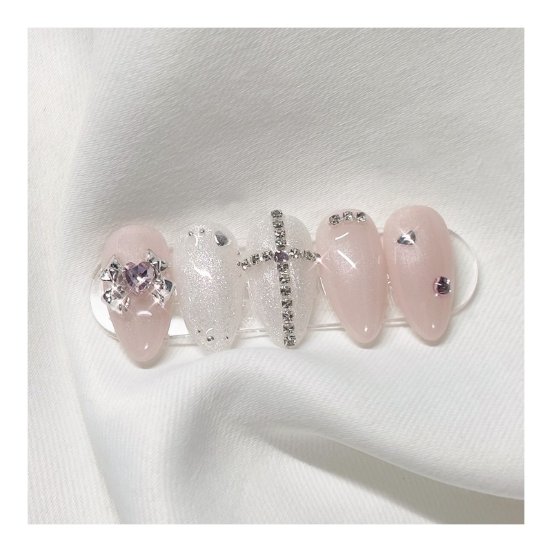 [Handmade Nail Tips] Muted Pink Nail Tips - Short Oval