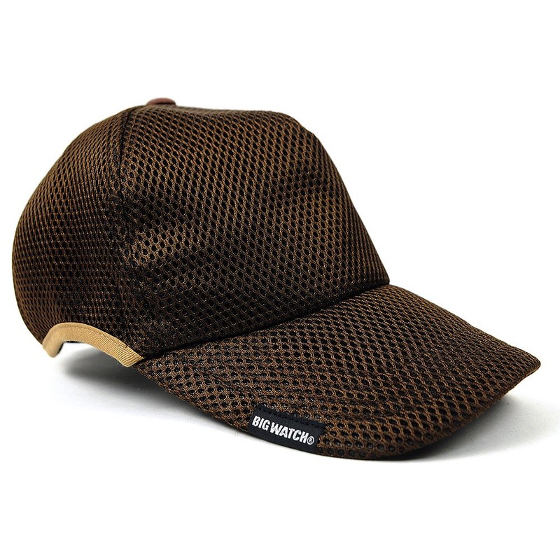 Big Watch Plain Round Mesh Cap, Braun
