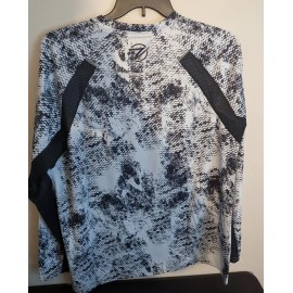 Gillz Men's LS UV Tournament Series V2 Gray Grunge Print L/S Fishing Shirt Sz Lg