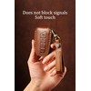 HIBEYO Fit for Hyundai Leather Key Fob Cover Compatition with