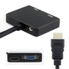 JSER HDMI to VGA & HDMI Female Splitter with Audio