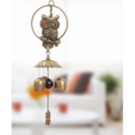Owl Door Bell, Iron Bell, Feng Shui, Goods, Mascot, Wind Chime, Antique Style, Owl Doorbell, Magnet Type