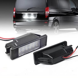 NP Error Free LED License Plate Light for M-erc-edes for B-enz V-ito W639 / S-printer 906 / V-iano W639 Pack of 2