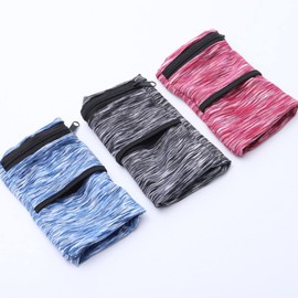 Jindizi Sweatbands Wrist Pouch, 3Pcs Sports Wrist Wallets, Wristband Wallet Zipper Wrist Pouch Wallet for Men Women Easy Storage for Key Cash Card Phone Small Accessories