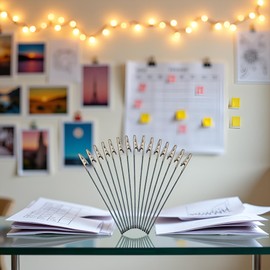 Set of 20 Metal Wire Alligator Clamp 6 Inch Long-Tailed Alligator Iron Clip Clasp Clamp Standfor DIY Card Photo Memo Clip Holder (6inch-20pack)