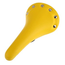catazer Classic Rivet Fixed Gear Bicycle Seat Cycling Soft Track Bicycle Saddle (Yellow)