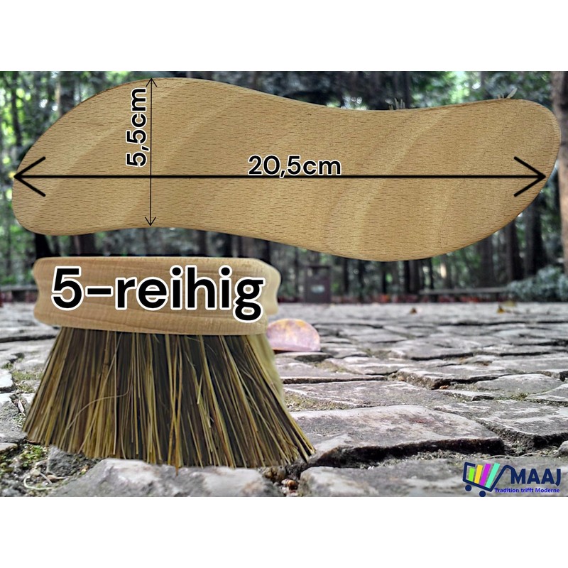 MAAJ Hard Scrubbing Brush/S-Shape Root Brush - Like Grandma's Times