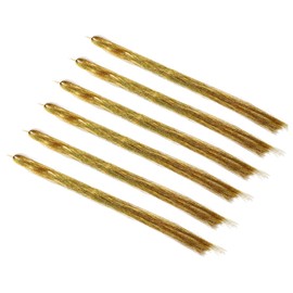 Gatuida Shiny Metallic Hair Extensions with Wooden Crochet Hook Micro Rings Clips Versatile Hairstyling Accessories for Women and Glittering Color Options for Creative Styling