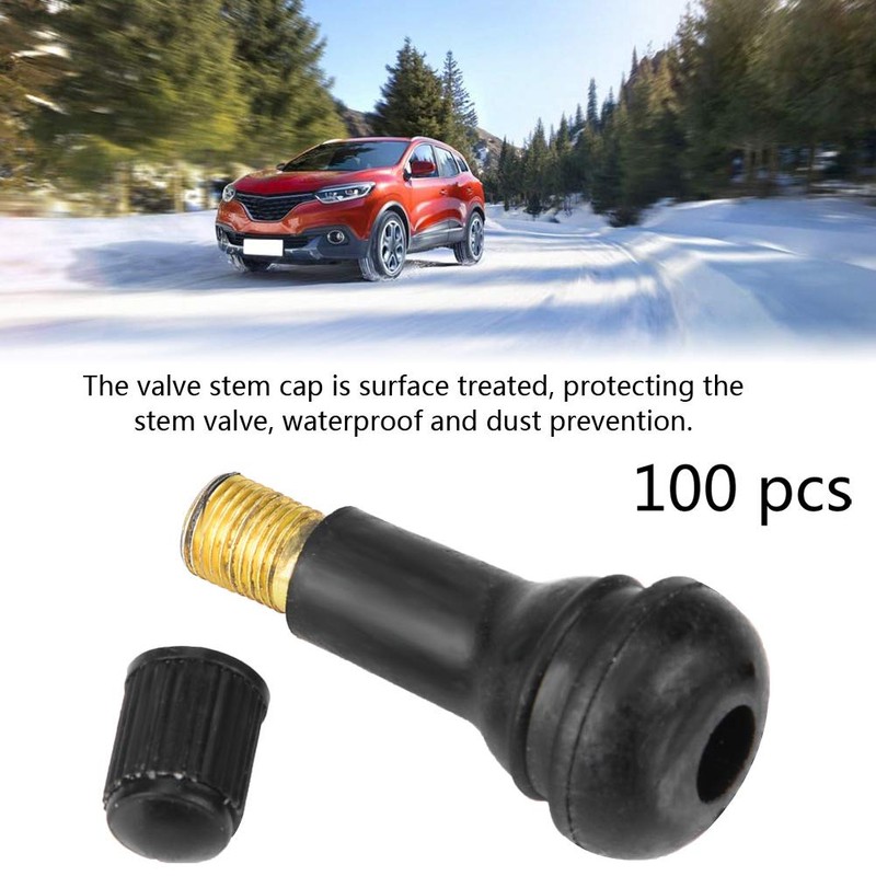 Gorgeri Pack of 100 Car Motorcycle Universal Replacement Snap-in Tyre