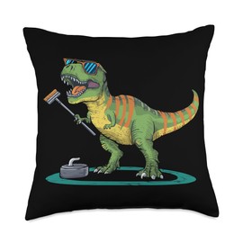 Curling Player Curler Sport Lover Curling Stone Throw Pillow