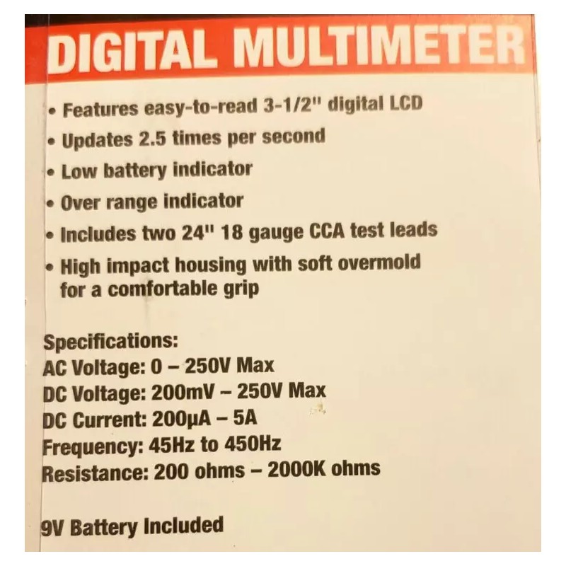 7 Function Digital Multimeter for Precise Electronic Measurements Tests Digital