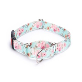 Moonpet Martingale Collar for Dogs - Adjustable, Soft, Durable - Small, Multicolor, Floral - No Pull, No Slip - Safety Buckle - Martingale Design, Adjustable Length