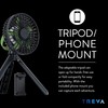 Treva 5 Inch Tripod Fan with Built-In Light and Attachable