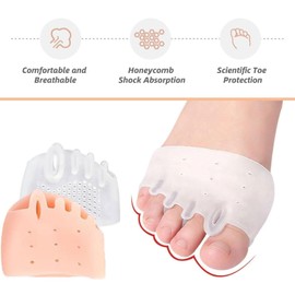 Hyggear Silicone Toe Separators- Multi-Functional Silicone Toe Corrector Suitable for Home and Travel Use for Women and Men (4PCS)