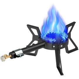 Llamaviva Portable Tripod Gas Burner Stove – Single Propane Burner for Outdoor Cooking, Camping, Hiking, Backpacking | Compact & Stable Gas Stove for Boiling, Frying, and Grilling Outdoors