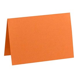 LUXPaper A2 Folded Cards | 4 1/4" x 5 1/2" | Mandarin Orange | 100lb. Cover | 1,000 Qty