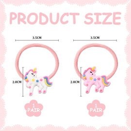 4 Pieces Cartoon Animal Hair Ropes, Cute Hair Ropes, Creative Hair Ropes, Elastic Hair Ropes, Hair Styling Tools (White, Pink)