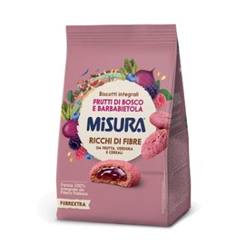 Misura Frollino Integrale Fibrextra | Con farcitura ai Frutti di bosco e Barbabietola | 100% Farina Integrale | Confezione da 260 grammi