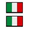 Pack of 2 3D PVC Rubber Italy Flag Patch, Heavy